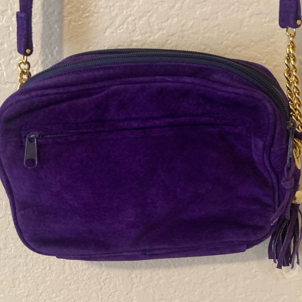 Worthington Purple Crossbody Bag with Gold Chain new - Picture 2 of 4